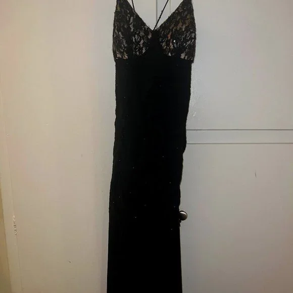 Vintage Black and Gold Dress - Picture 1 of 4